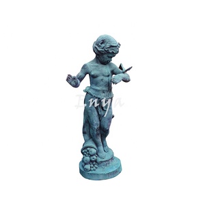 Cortile all'ingrosso ghisa arrugginito all'aperto antico cherubini statua <span class=keywords><strong>amore</strong></span> angelo Putti scultura forniture da <span class=keywords><strong>giardino</strong></span> decorazione metallo - Product Image 1