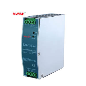 MWISH-Fuente de Alimentación Conmutada SMPS para Automatización Industrial, Iluminación LED, Sistemas <span class=keywords><strong>CCTV</strong></span>, 120W, 24V, 5A, Carril Din - Product Image 5