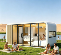 Cabane préfabriquée Apple personnalisée et élégante avec balcon, maisonnette modulaire pour complexe de loisirs, villa de vacances privée, directement de l'usine