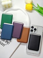Portefeuille porte-cartes magnétique en cuir PU tendance, autocollant arrière pour téléphone portable iPhone