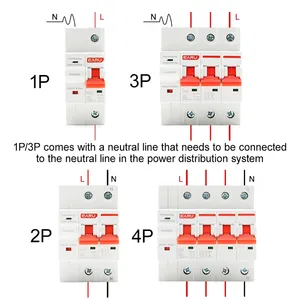 1P 2P 3P 4P TUYA APP WIFI Disyuntor Temporizador Control remoto por voz Smart Life <span class=keywords><strong>Interruptor</strong></span> inteligente automático WIFI EAWMCB - Product Image 5