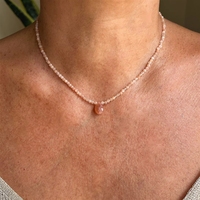 Collar de gargantilla de piedra solar al por mayor, hecho a mano, personalizado, minimalista, hipoalergénico, que no se deslustra