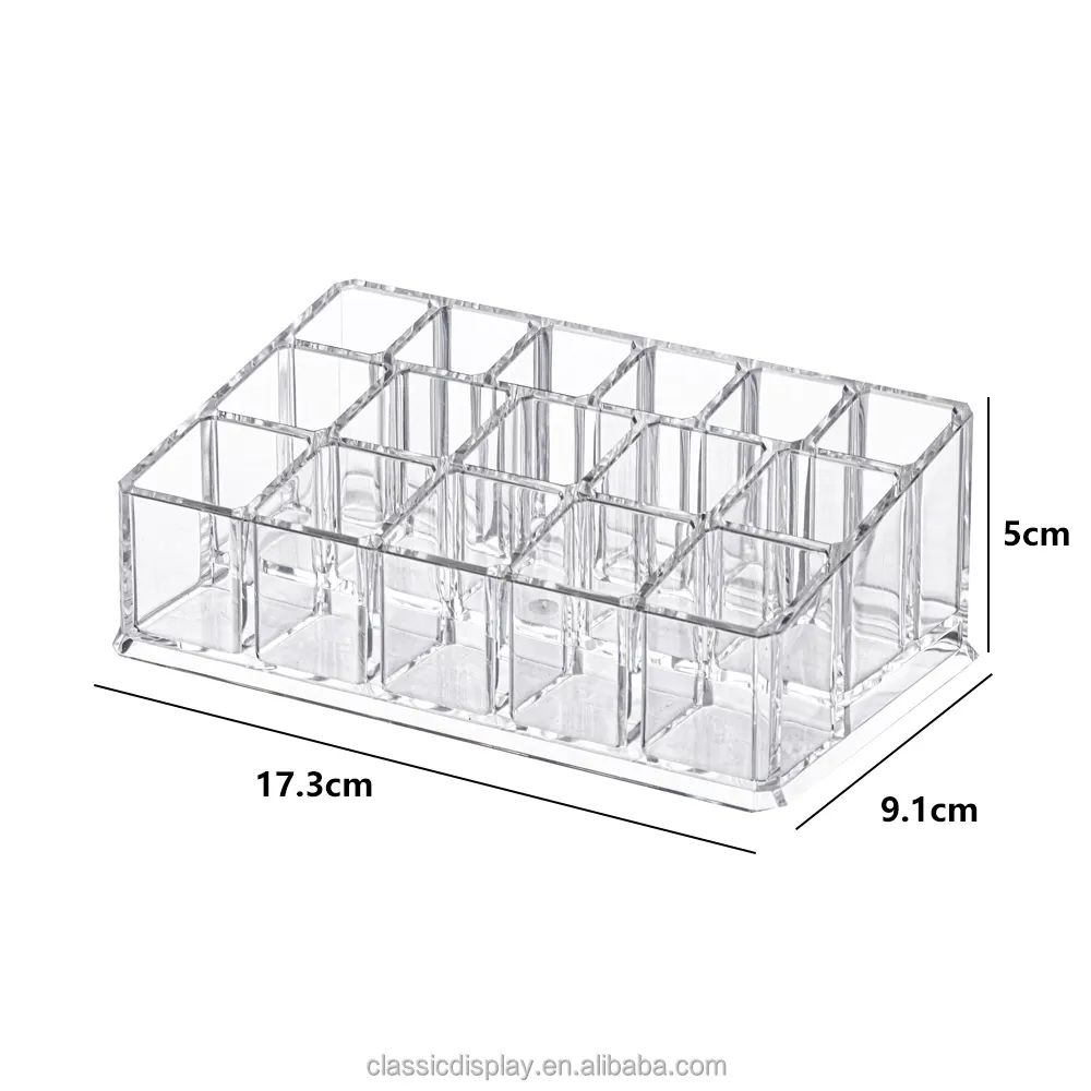 Lipstick Holder, Clear Acrylic Lipstick Organizer Display Stand Cosmetic Makeup Organizer for Lipstick, Brushes
