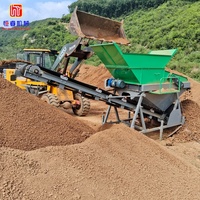 Machine de criblage de sol humide HengRui, cribleur rotatif de sol pour l'hydrosemeuse et l'ensemencement des pentes