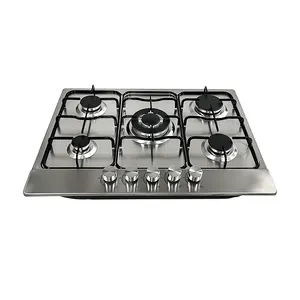 5 burner products china wholesale embedded topes de cocina a gas steel stove cooktops