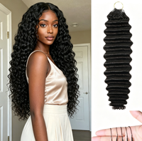 Extensions de tissage brésiliennes en cheveux humains vierges Remy de qualité supérieure, doublement étirées, bouclées en plumes, pour tressage et crochet