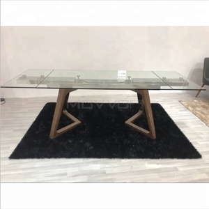 Table à manger en bois de <span class=keywords><strong>noyer</strong></span> <span class=keywords><strong>massif</strong></span> avec deux extensions - Product Image 4