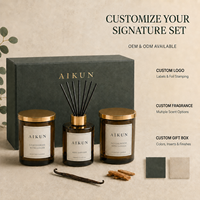 Diffuseur de parfum d'intérieur AIKUN personnalisé avec logo imprimé, en rotin naturel de luxe, à libération de parfum longue durée et stable, pour salle de bain