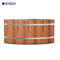 Syochi, bain à remous extérieur très vendu, en acier inoxydable et en bois de cèdre rouge, chauffé au bois, à vendre