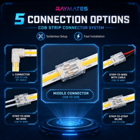 12V COB LED Şerit Işık Sıcak Beyaz 2700K Yüksek CRI 90 Noktasız Esnek LED Bant Kendinden Yapışkanlı Lüks Vitrinler İçin