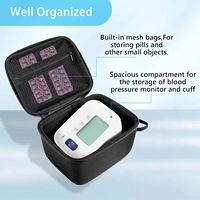 Étui de transport rigide portable personnalisé pour tensiomètre, sac de rangement à fermeture éclair pour tensiomètre et accessoires