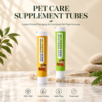Tube souple en aluminium-plastique de qualité alimentaire pour suppléments pour animaux, avec logo personnalisé, pour crème et pommade pour chiens et chats, vente en gros