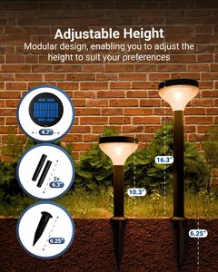 Best Plastic Solar Powered LED Garden Lights Waterproof IP44 Outdoor High Brightness Lawn Pathway <b>Lamp</b> - Product Image 4