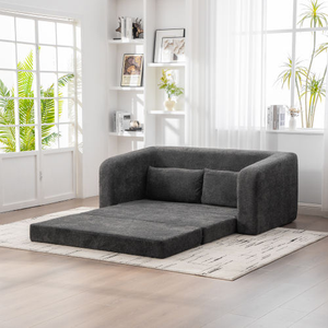 Sofá Cama Doble Moderno y Ecológico con Reposabrazos Reversibles y Colchón sin Estructura para Salas de Estar, Exteriores y Habitaciones de Invitados - Product Image 3