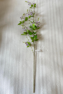 Rama de Flor Artificial de <span class=keywords><strong>Duranta</strong></span> Erecta Púrpura, Ramo de Gotas de Oro Falsas con Hojas Verdes para Decoración del Hogar - Product Image 1