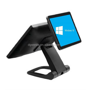 Terminal Punto de Venta WENJIE Todo en Uno con Pantalla Táctil de 15.6+11 Pulgadas, Diseño de Soporte Metálico para Piso, Ideal para <span class=keywords><strong>Pequeños</strong></span> Negocios y Restaurantes - Product Image 2