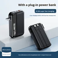 Power Bank Mini Portabel 20000mAh Pengisian Cepat Adaptor Perjalanan Mobile dengan Ukuran Sendiri Grosir Power Bank dengan Stopkontak AC untuk PC