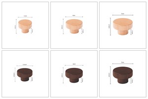 Đơn giản rắn gỗ cửa tủ kéo gỗ màu Closet xử lý gỗ Tủ cửa ngăn kéo lỗ duy nhất Vòng cửa tủ xử lý - Product Image 4