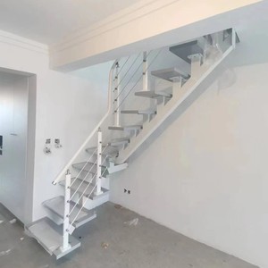 Thép và gỗ tối giản đơn dầm cầu thang gác xép với lan can lan can cho nhà sử dụng căn hộ song công thiết kế dầm dốc - Product Image 4