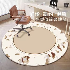 Tapis rond imitation cachemire à motif abstrait, antidérapant, décoration d'intérieur, tapis de sol pour salon, chambre à coucher, protection de chaise de bureau - Product Image 1