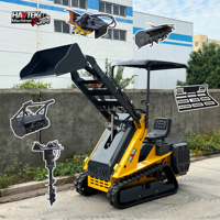 Spedizione Gratuita Mini Skid Steer Loader, Trincia Forestale, Attrezzatura per Mini Skid Steer Loader da Carico, Mini Skid Steer Loader Diesel