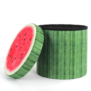 RTS Hot vendas design da fruta fezes baratos crianças pufe de armazenamento para sapatos mudar fezes rodada - Product Image 3