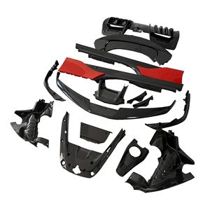 Kit carrosserie en fibre de carbone sèche, lèvre avant, aileron arrière, diffuseur arrière, jupes latérales pour Ferrari SF90, style OEM, pièces automobiles - Product Image 1