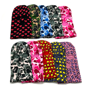 Sewingman <span class=keywords><strong>2021</strong></span> Diseñador Bordado personalizado Logo 3 agujeros Cubierta de cara completa Pink <span class=keywords><strong>Bandit</strong></span> Pasamontañas Skimask Winter Cagoule Hat Máscara de esquí - Product Image 6