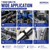 Attache-câble en nylon 66 de 4,8 x 280 mm à fixation par poussée pour la rétention et le routage des faisceaux de câbles automobiles