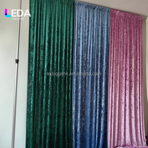 LEDA Rideau en velours diamanté sur mesure, couleur personnalisée, très demandé, pour décors de mariage et événements - Product Image 1