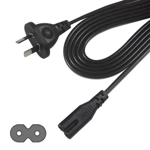 Conector Austral 2 Pinos do cabo de alimentação de 2 pinos para C7 Aus 2 Pinos de comprimento personalizado