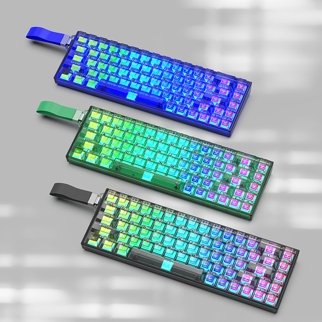 BSCI Factory 68 Keys Transparent Magnetic Switch Mechanical Keyboard for Gamer Gaming Keyboard for Laptop