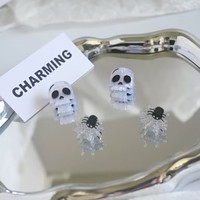 YJL Promotion Mini Pinces à Cheveux Halloween Design Crâne Horreur Araignée Vente en Gros Pinces à Cheveux pour Femmes