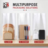 Sacs en polyéthylène recyclables de qualité alimentaire à fond carré thermosoudés, opération rapide, emballage facile, articles ménagers quotidiens
