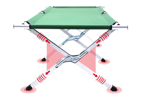 Lit de camping pliable ultra-large en alliage d'aluminium March Tactics Light pour l'extérieur - Product Image 4