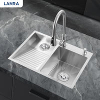 Nouvelle arrivée Lavabo balcon ménage en acier inoxydable 304 évier à linge avec lavabo à planche à laver
