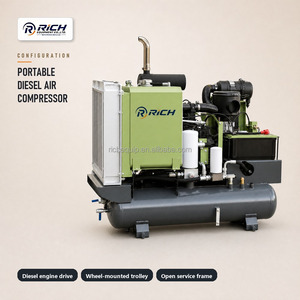 Compresseur d'air à vis diesel portable haute pression 20 bar 25 bar pour forage de puits profonds - Product Image 3
