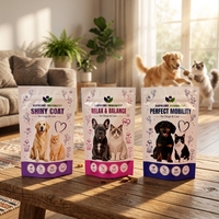 Sacs d'emballage personnalisés imprimés en plastique laminé aseptique avec fermeture éclair, sachets refermables pour friandises pour chats et chiens, aliments secs pour animaux de compagnie, emballages nutritifs