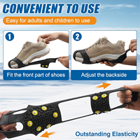 Crampons antidérapants pour la marche sur la neige et la glace, couvre-chaussures en caoutchouc pour la marche sur glace, crampons antidérapants