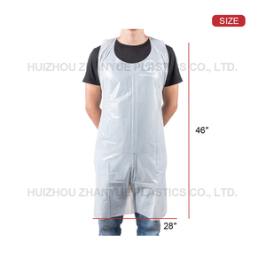 Desechables Chef <span class=keywords><strong>de</strong></span> corte <span class=keywords><strong>de</strong></span> pelo transparente <span class=keywords><strong>de</strong></span> Pe <span class=keywords><strong>de</strong></span> Plástico Ldpe delantal - Product Image 2