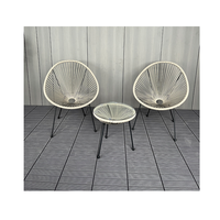 Chaise ovale pour patio et balcon tout temps en osier Sun Bistro Rattan Set Elegant Sofa for Apartment or Villa