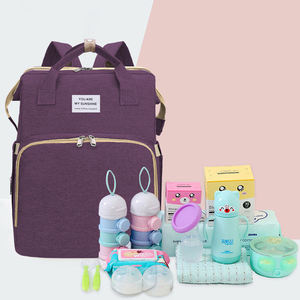 Nouveau sac de couchage pliable unisexe tendance pour bébés sac à <span class=keywords><strong>dos</strong></span> souple design élégant pour mamans doublure imperméable en nylon <span class=keywords><strong>fermeture</strong></span> à glissière lettre - Product Image 1