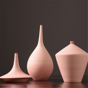 Vase abstrait en céramique de couleur dégradée au design européen créatif, décoration Casa, Jarrones - Product Image 2