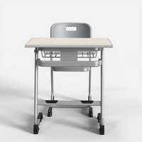 Échantillon disponible Mobilier scolaire complet Ensemble de bureau et de chaises Conception de table d'étude moderne Vente à chaud Ensembles scolaires de qualité commerciale