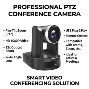 Caméra PTZ 4K ShenMaiDi noire Full HD avec capteur CMOS 10X, autofocus, pour visioconférence, avec suivi du visage - Product Image 1