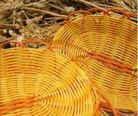 Handgemaakte, ecovriendelijke, duurzame, van rotan geweven PP waterdichte ruimtebesparende opbergmanden voor voedsel, brood, fruit en groenten