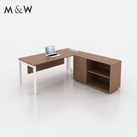 Vente en gros de table de direction en bois, ensemble de gestion de meubles blancs, bureau de luxe de M & W