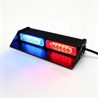 Barre lumineuse LED clignotante pour pare-brise, bleue, 12VDC, feux d'avertissement pour tableau de bord, accessoire automobile