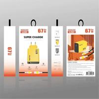 Chargeur de téléphone portable rapide 67W QC3.0, chargeur de voyage USB QC 3.0 avec câble USB, adaptateur secteur USB à charge rapide 67W