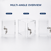 Maßgefertigte Abschließbare Transparente Acryl-Vitrine mit Schlüsselschloss - Durchsichtiger Aufbewahrungskasten